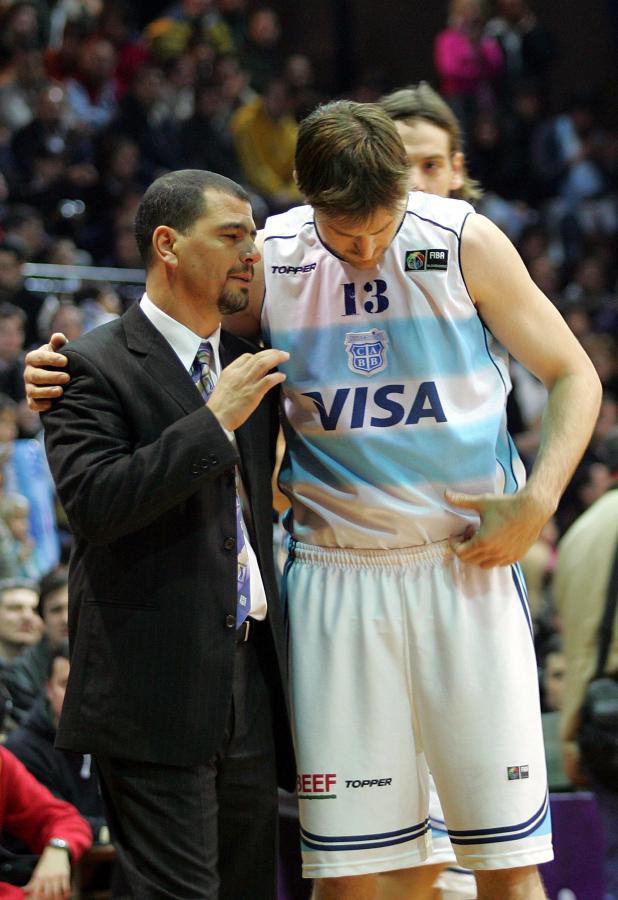 Imagen Con Andrés Nocioni, durante su primera etapa en la Selección.