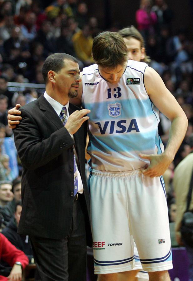 Imagen Con Andrés Nocioni, durante su primera etapa en la Selección.