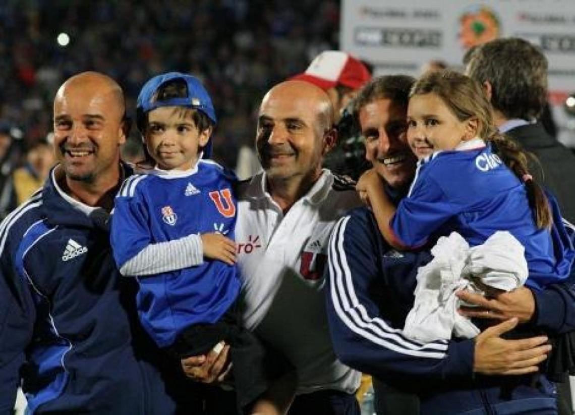 Imagen Desio, Sampaoli y Beccacece, campeones con la U de Chile.