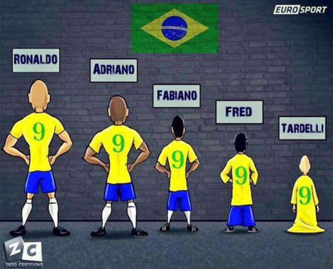 Imagen La falta de jerarquía de Brasil, individualizada en Diego Tardelli. 