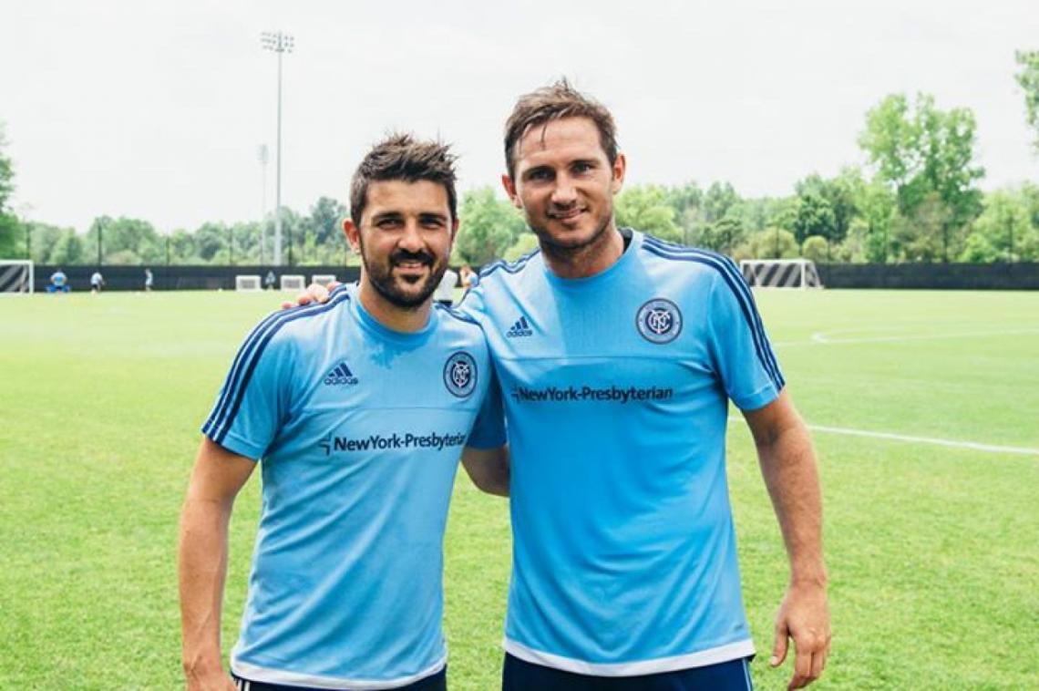 Estrellas del New York City, debutante en 2015: Villa recibe con una sonrisa a Lampard.