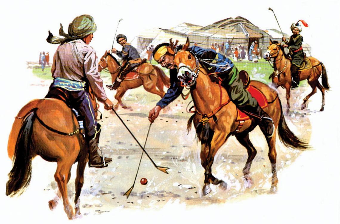 En Asia se practicaba un juego similar al polo.