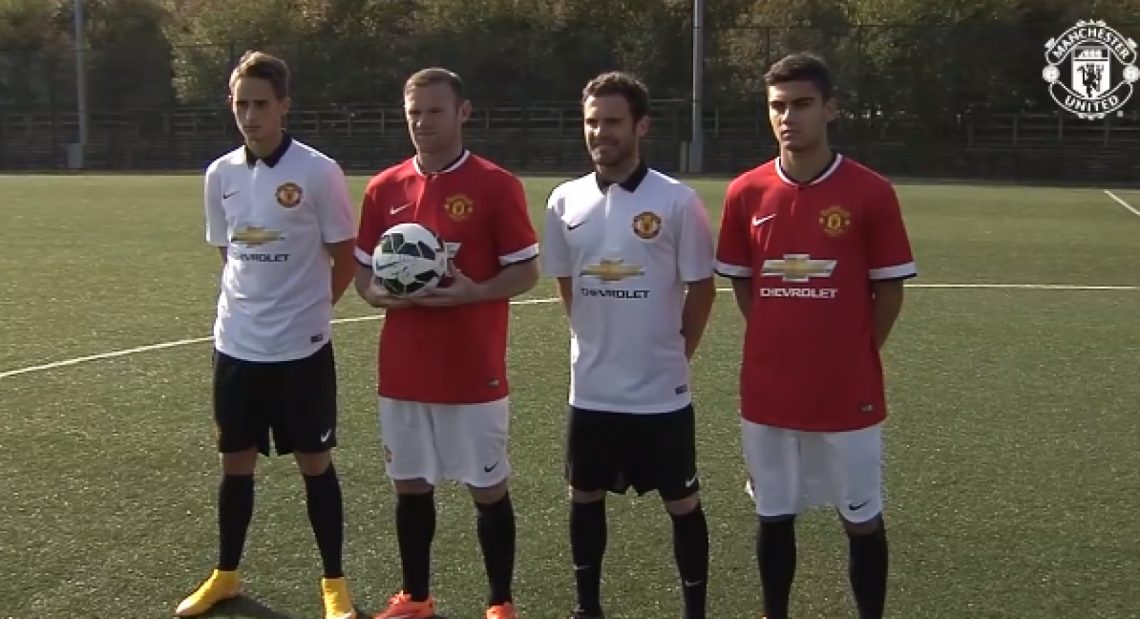 Imagen Todos talentosos: Januzaj, Rooney, Mata y Pereira, para un desafío dos contra dos.