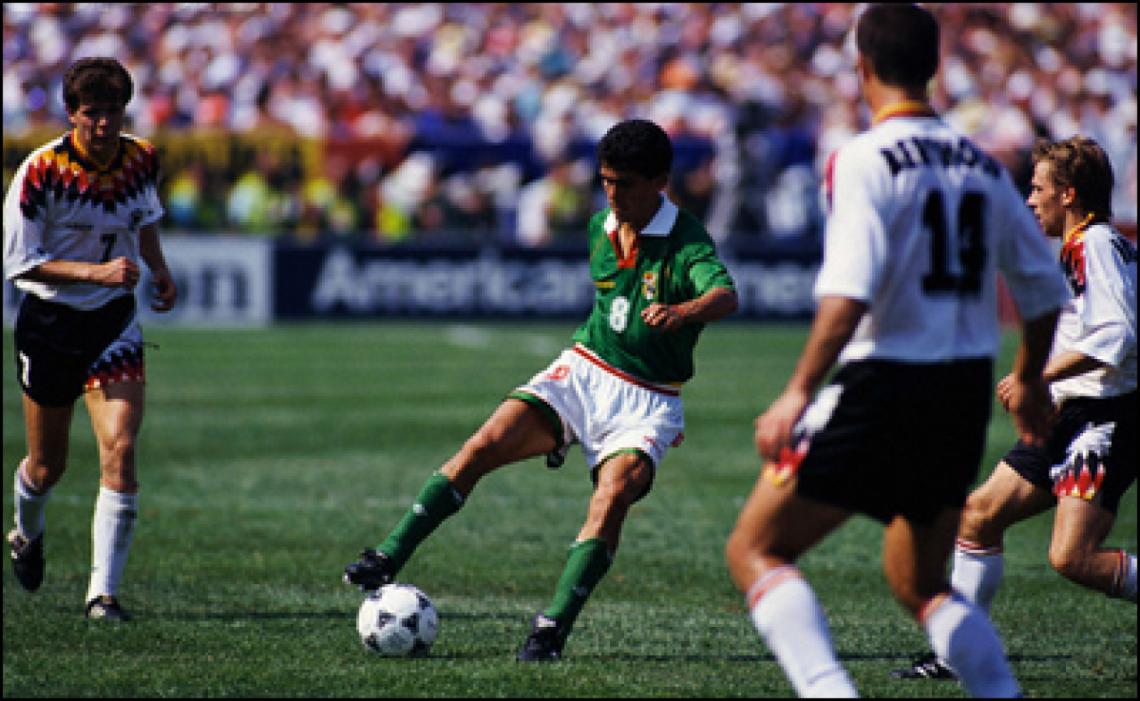 Imagen Milton Melgar, ex jugador del seleccionado de Bolivia, en un partido ante Alemania.