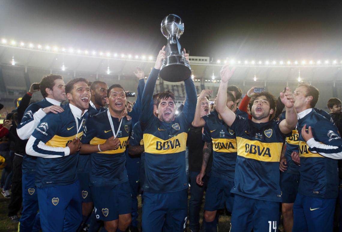Imagen El festejo de Boca Juniors, campeón de 2015 tras la polémica final con Rosario Central en Córdoba. 
