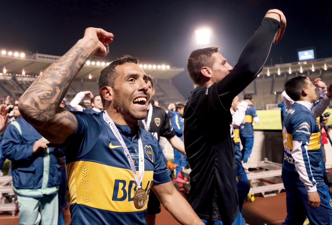 Carlitos en la celebración de la Copa Argentina, el título 23 de su extraordinario palmarés.