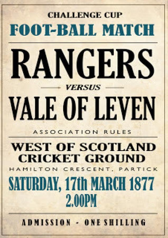 Imagen Anuncio de la final de la Scottish Cup 1877.