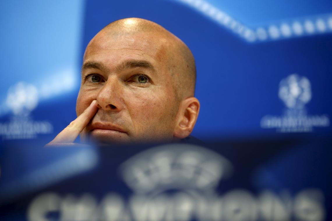 Imagen Zidane, técnico del Real, en la conferencia de prensa de esta mañana. (Reuters)