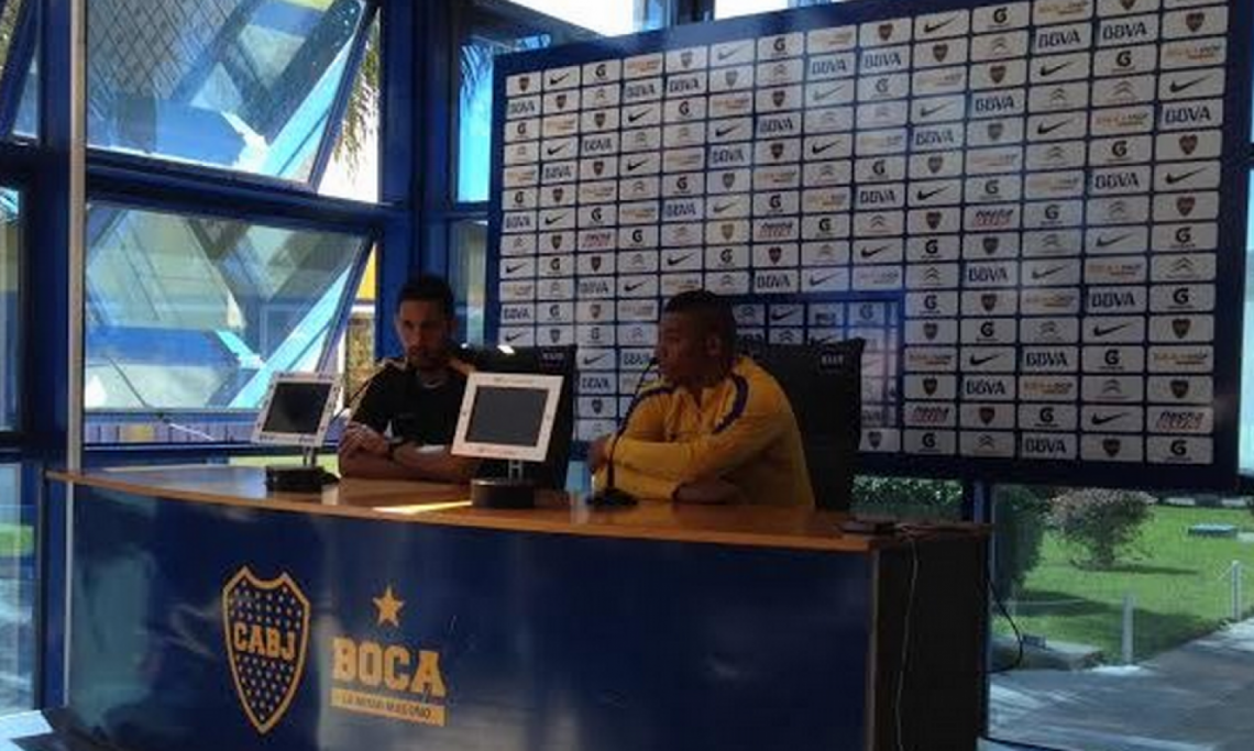 Imagen Insaurralde y Fabra, en la conferencia de prensa.