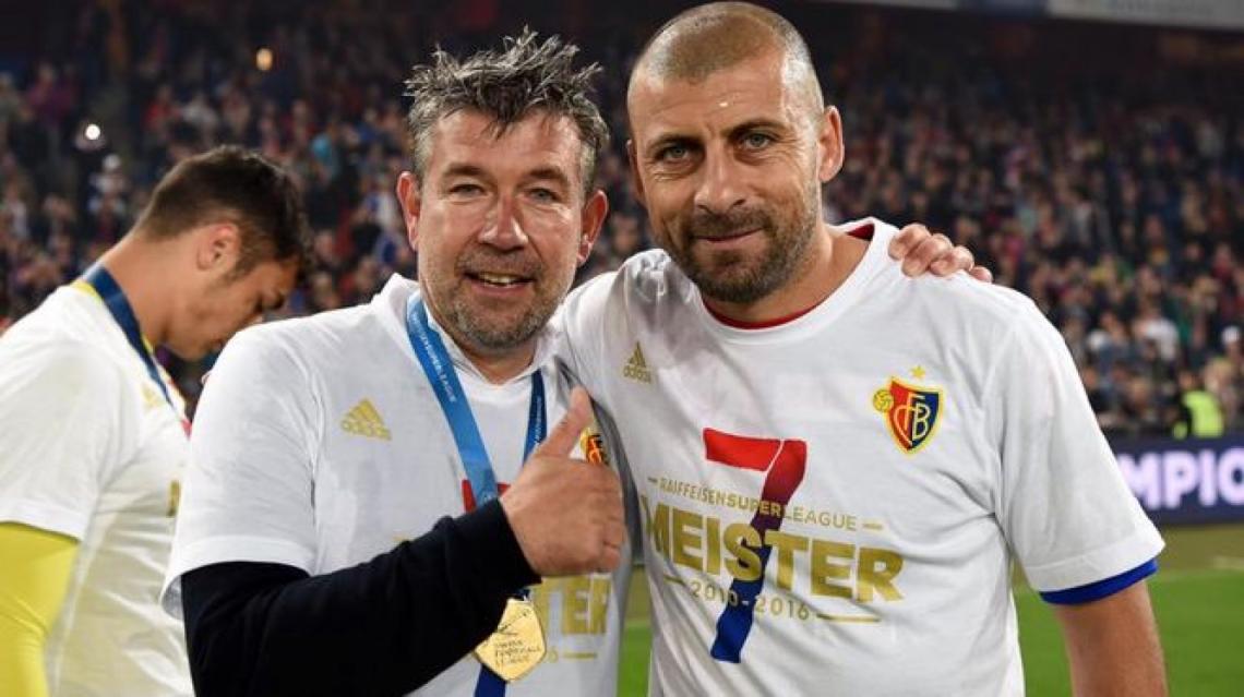 Imagen Samuel, en los festejos de su último título