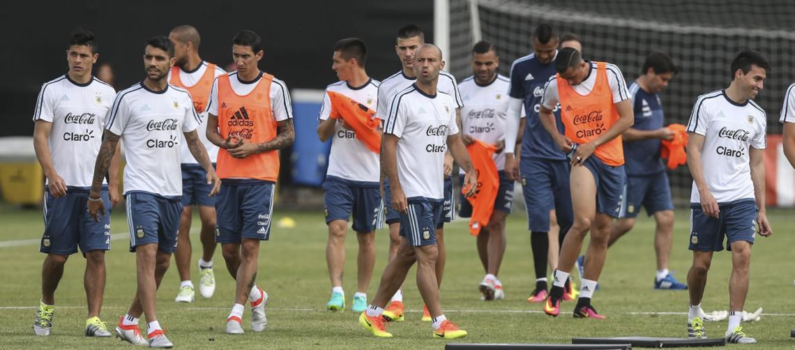 Imagen El equipo argentino, durante un entrenamiento