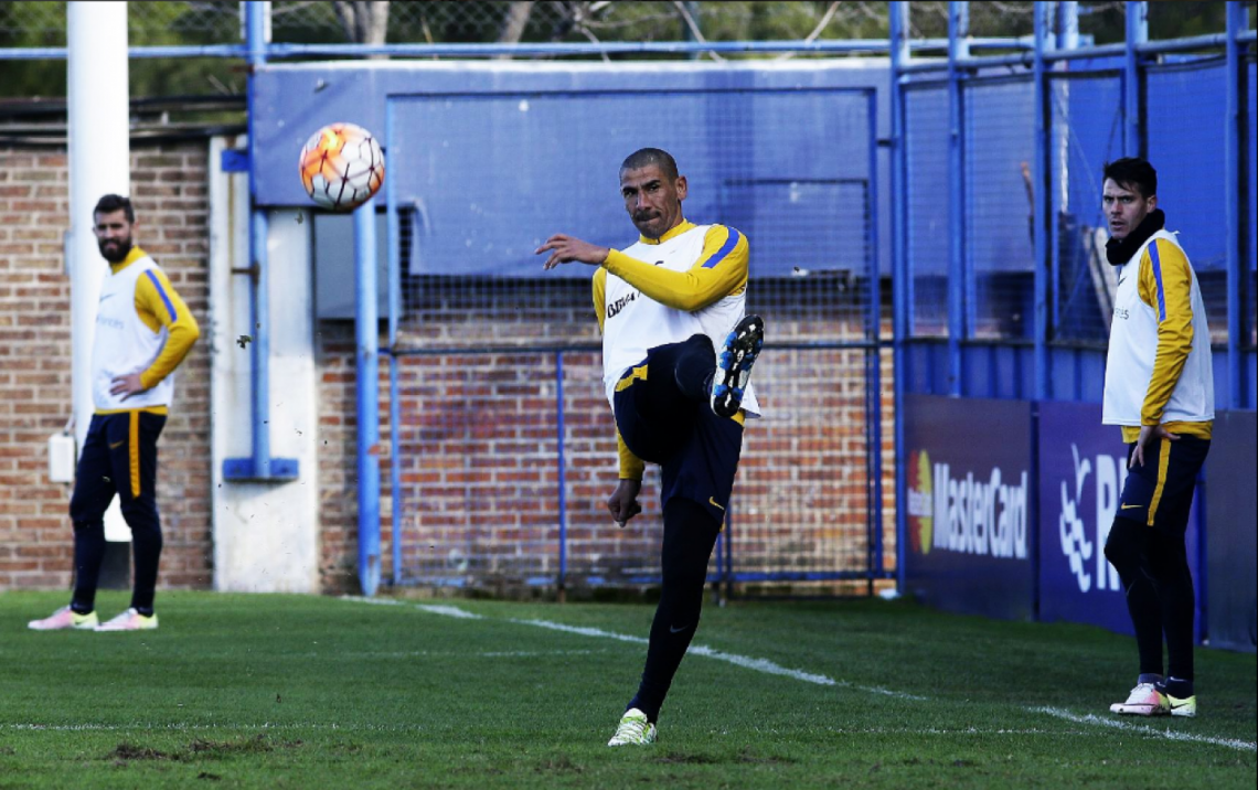 Imagen El Cata, en el entrenamiento del martes. 