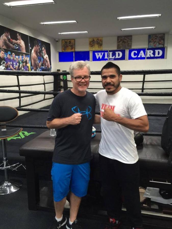 Imagen Cuellar, en su primer entrenamiento con Roach