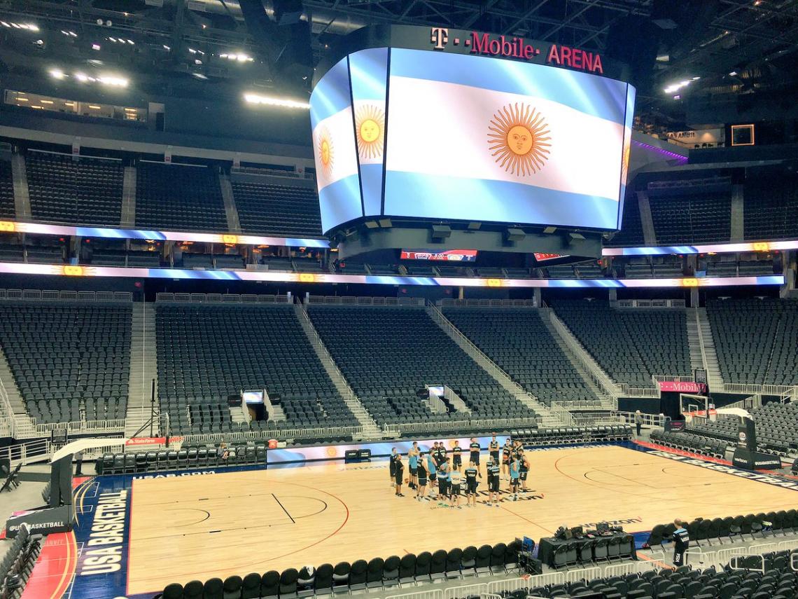 Imagen El equipo argentino, entrenando en Las Vegas