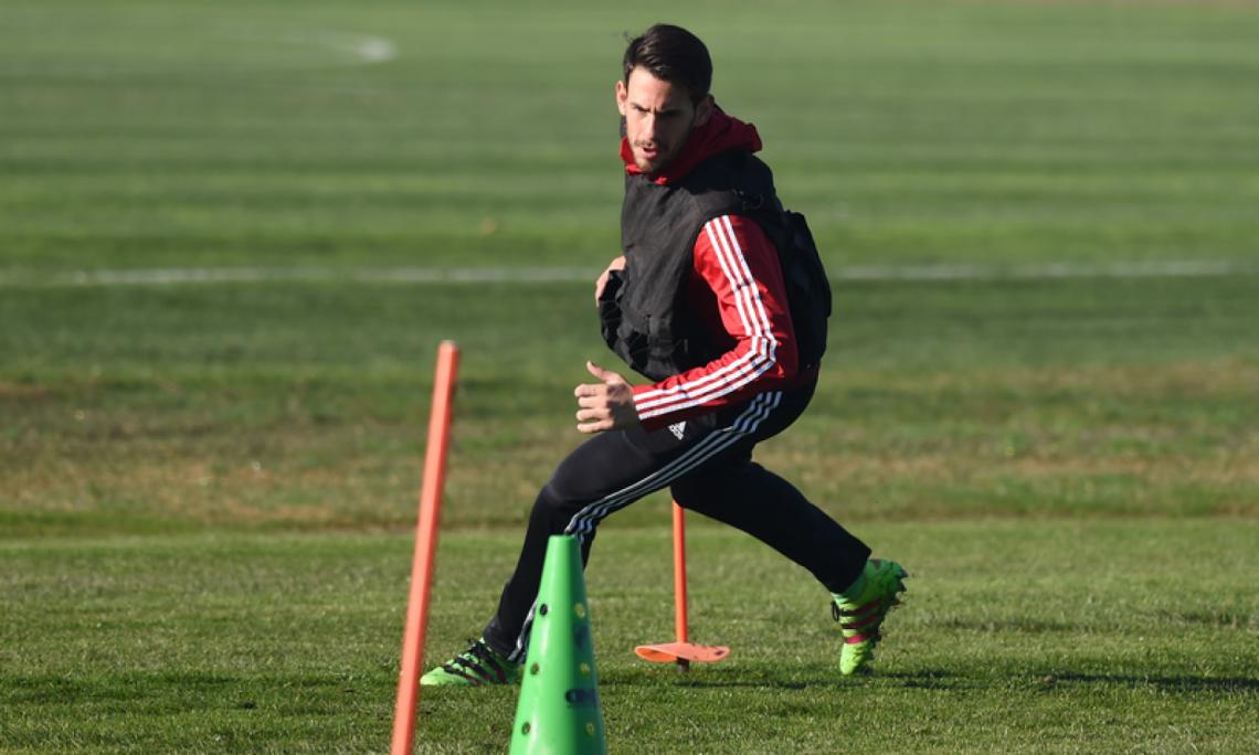 Imagen BATALLA, entrenando durante esta pretemporada. Foto: Prensa River.