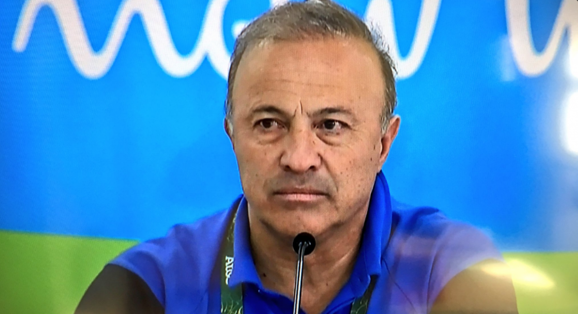 Imagen El Vasco, esta tarde, en la conferencia de prensa.
