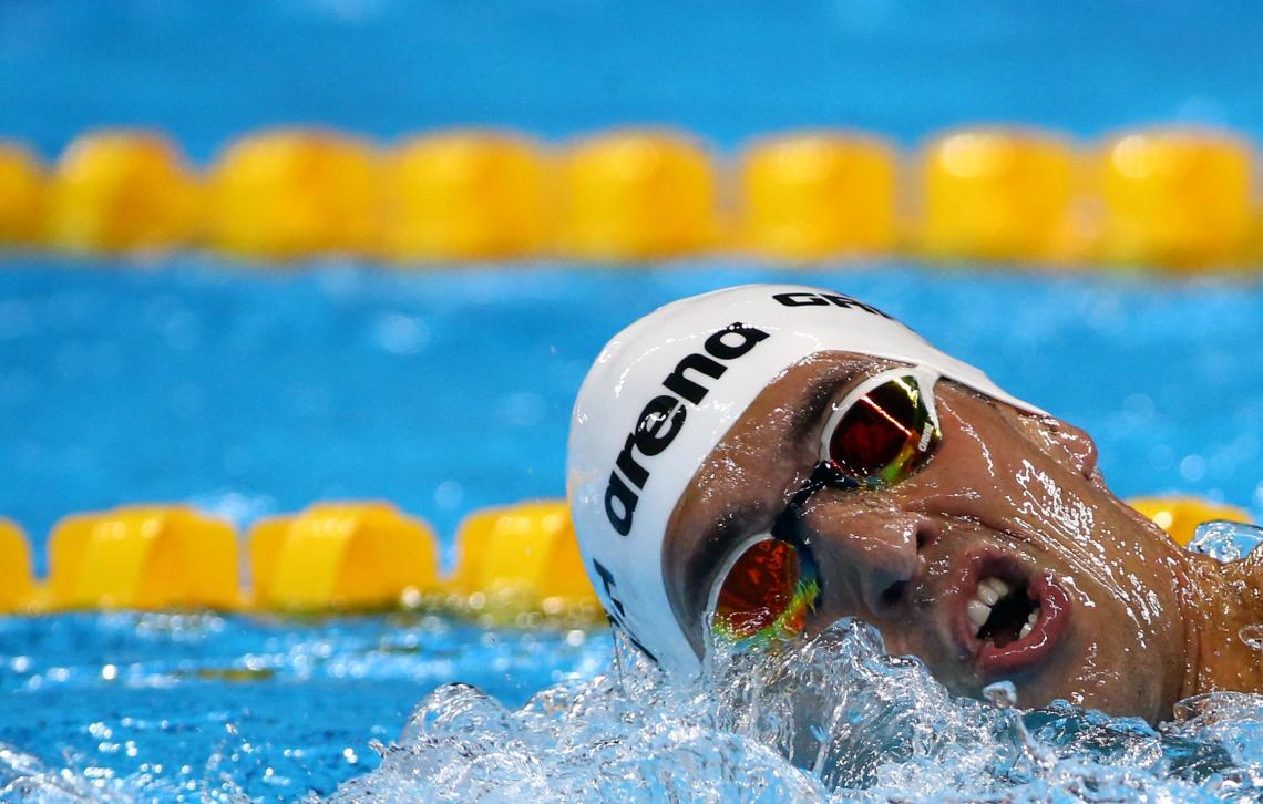 Imagen GRABICH, en la prueba de 200 metros. Foto: Reuters.