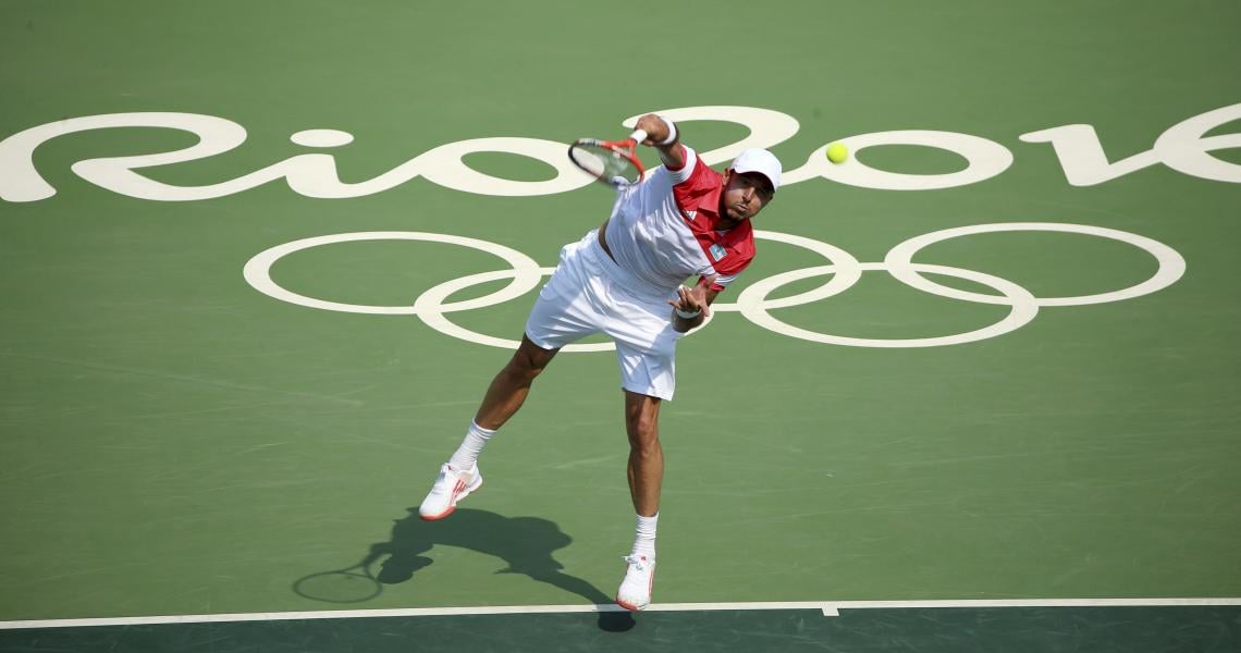 Imagen Pico Mónaco, en el partido que hoy jugó con Murray. Foto: Reuters.