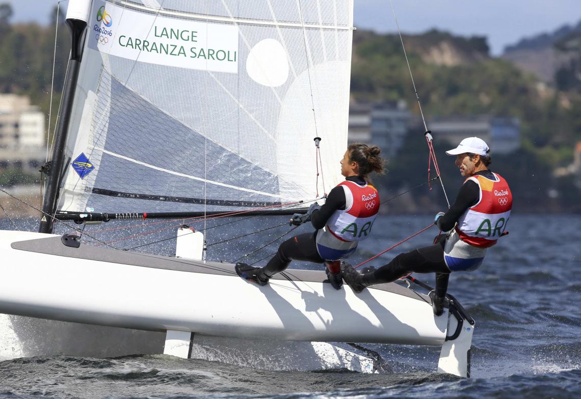 Imagen LANGE Y CARRANZA, en la regata de este jueves. Foto: Reuters.