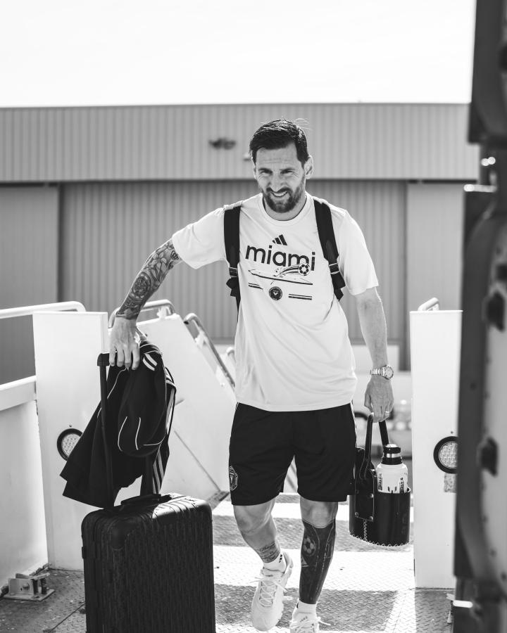 Imagen Messi, rumbo a Minnesota con Inter Miami. Será titular este sábado.