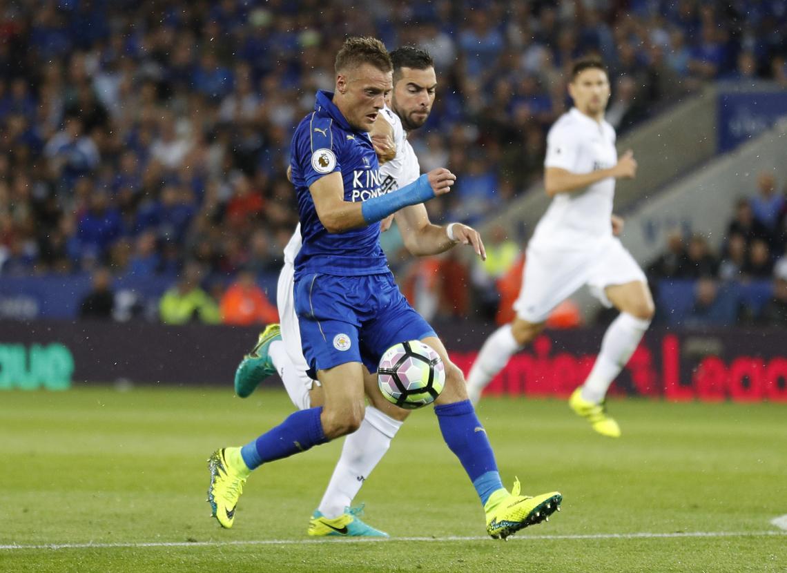 Imagen Leicester igualaba 0-0 con Swansea, hasta que la pelota le llegó a Jamie Vardy