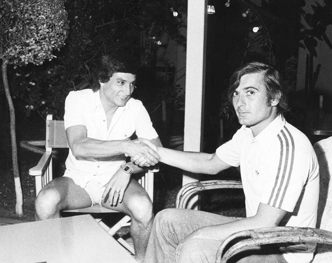 Ya en Boca, el arreglo con Suñé, con el que se había agarrado a trompadas.