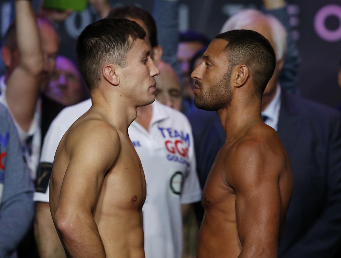 Imagen Golovkin y Brook, cara a cara