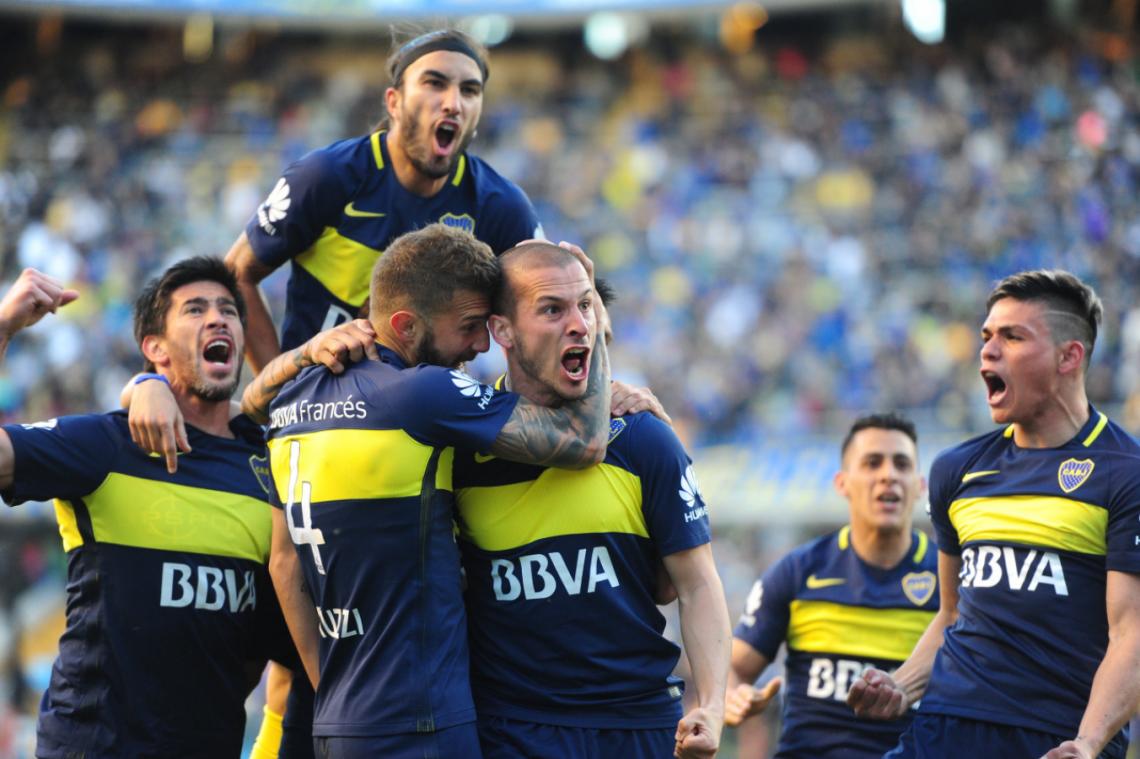 Imagen Los jugadores de Boca, festejando un gol de Benedetto