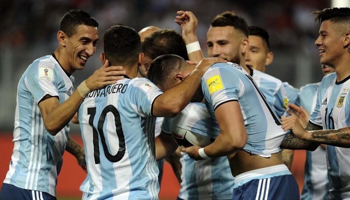 Imagen Los jugadores argentinos, festejando