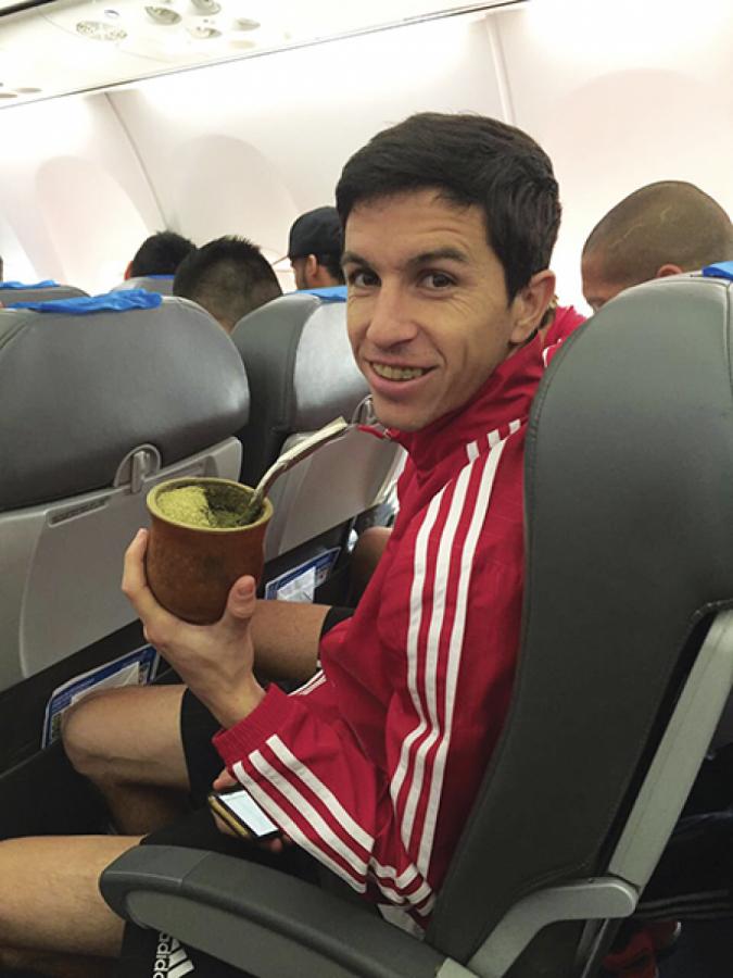 Con el mate, infaltable compañía.