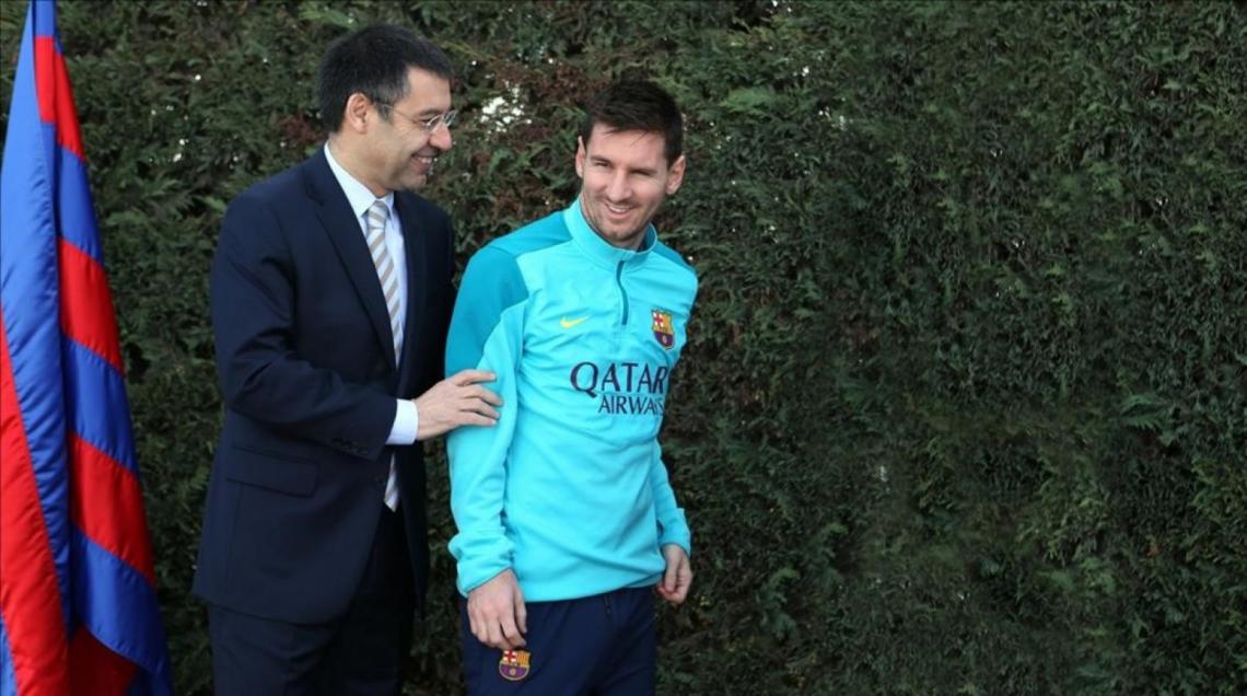 Imagen Bartomeu y Messi, juntos
