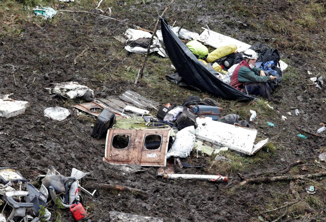 Imagen Parte de los restos del avión