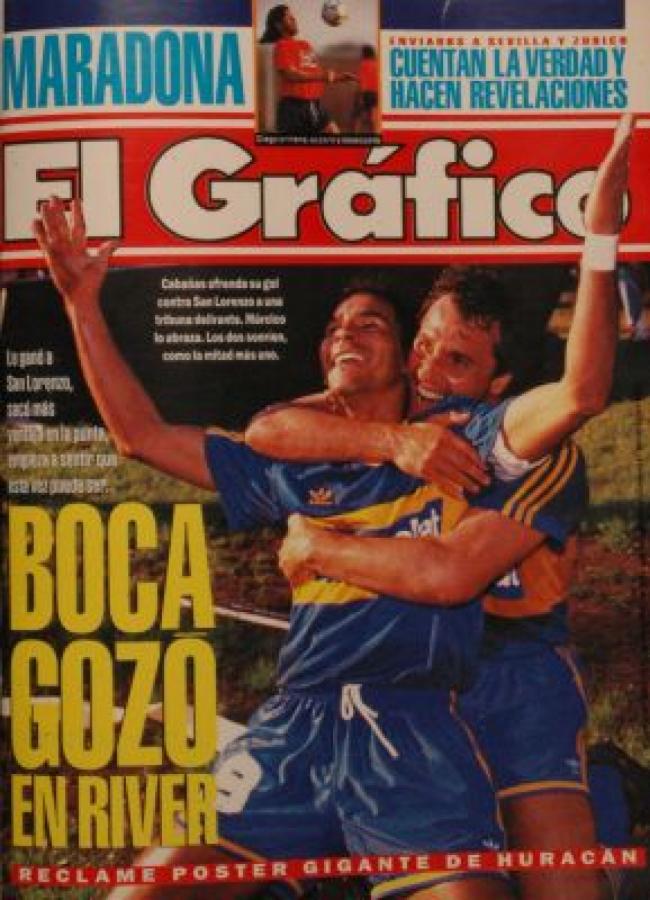 Imagen Cabañas en la tapa de El Gráfico en septiembre de 1992.