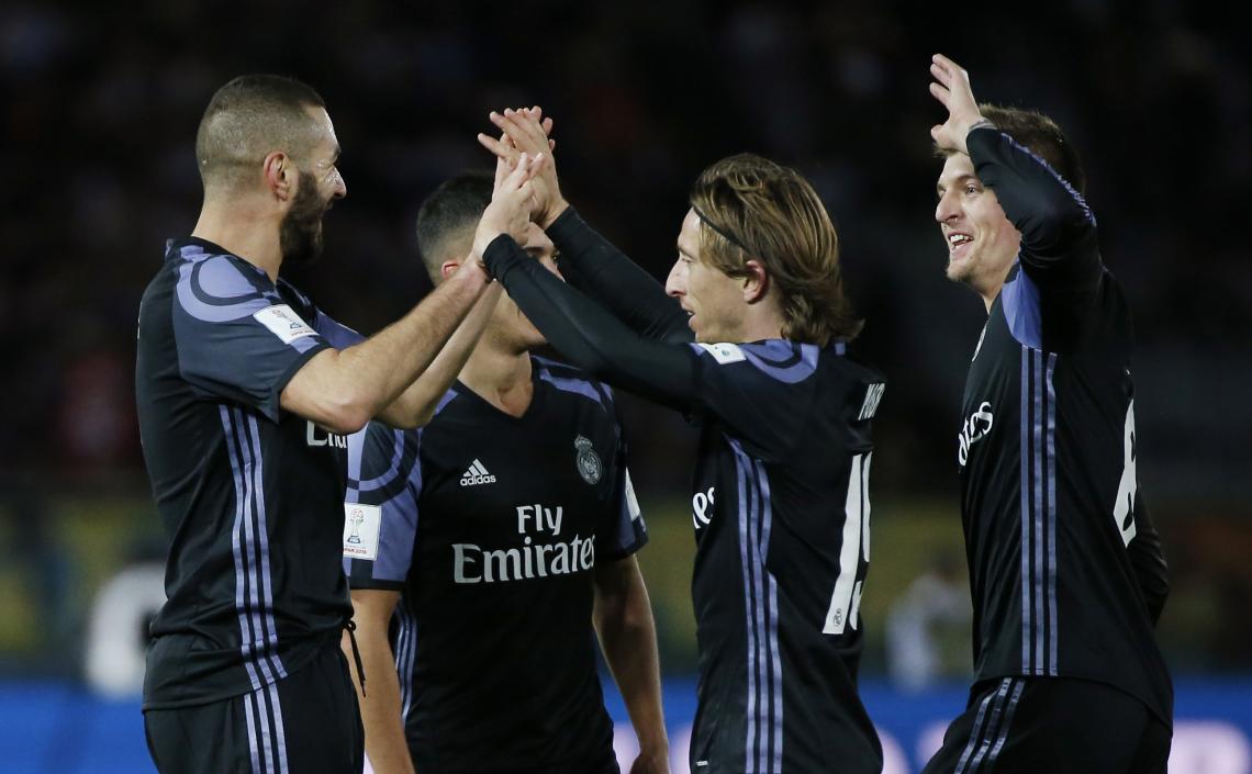 Imagen El festego del gol de Benzema