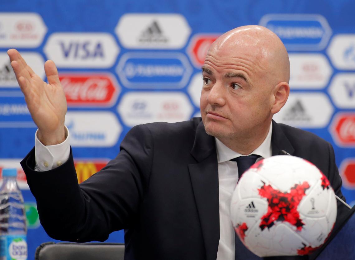 Imagen Infantino, quien preside FIFA desde febrero del año pasado, fue el principal invitado del Congreso de la Conmebol que se desarrolla en Santiago de Chile.