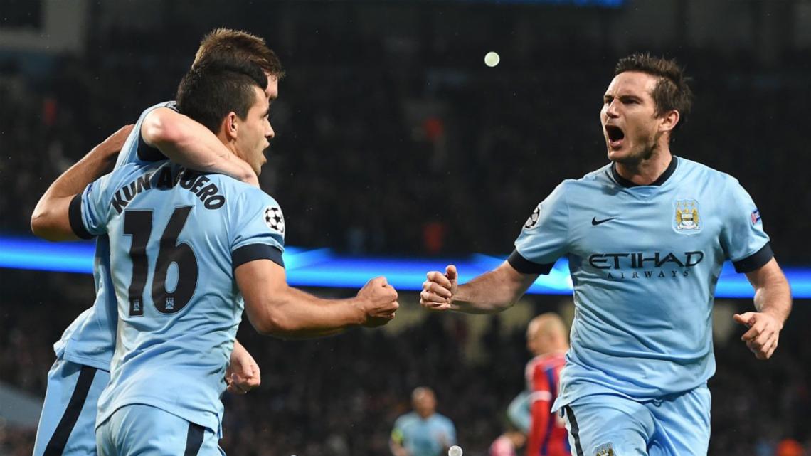 Imagen Lampard, festejando un gol con el Kun