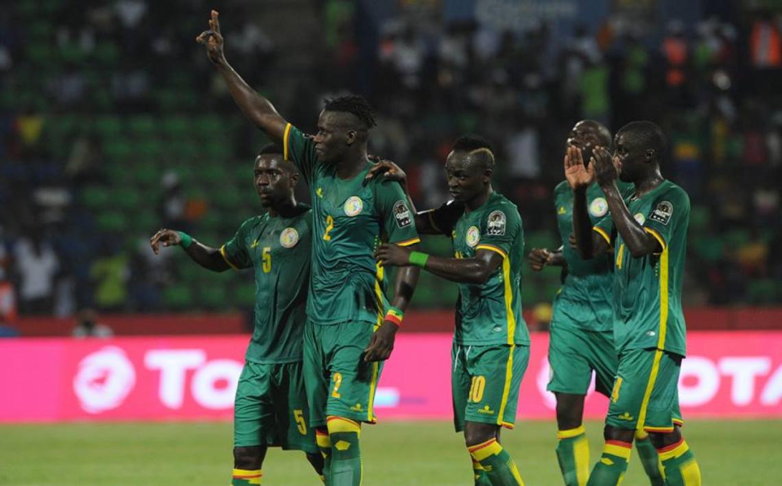Imagen El festejo de Senegal en el triunfo ante Túnez (CAF Online)