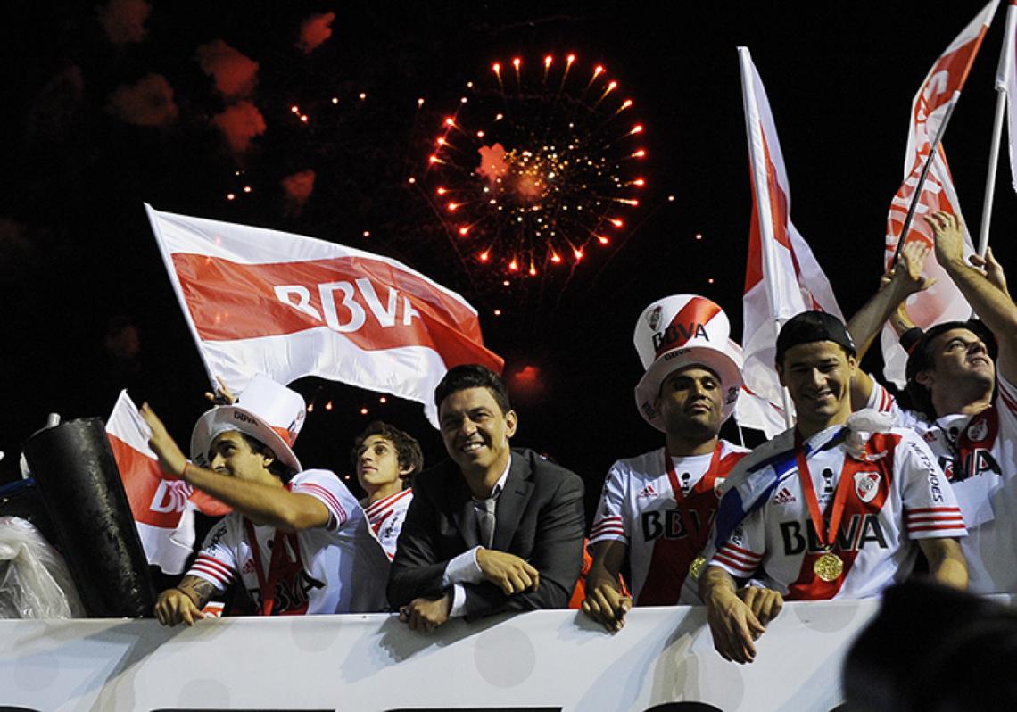 Imagen Festeja la Sudamericana tras el 2-0 a Nacional de Medellín en la final (1-1 la ida).