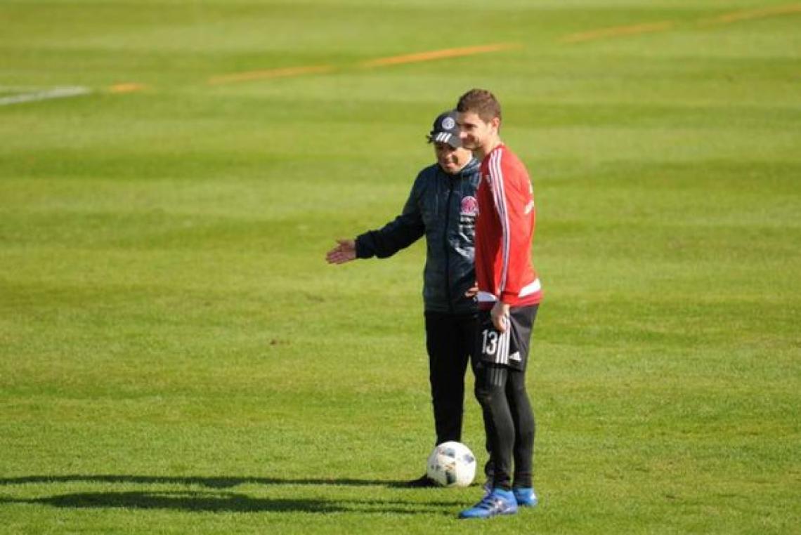 Imagen Alario y Gallardo, en un entrenamiento