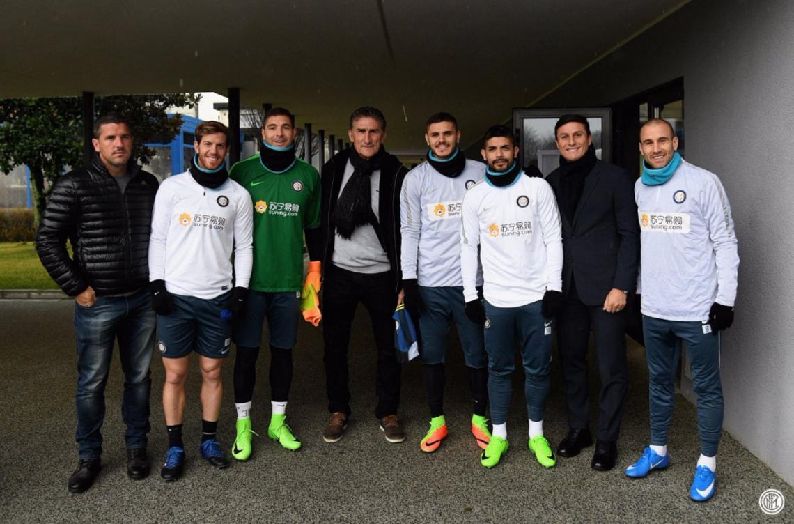 Imagen Bauza, junto a los argentinos del Inter