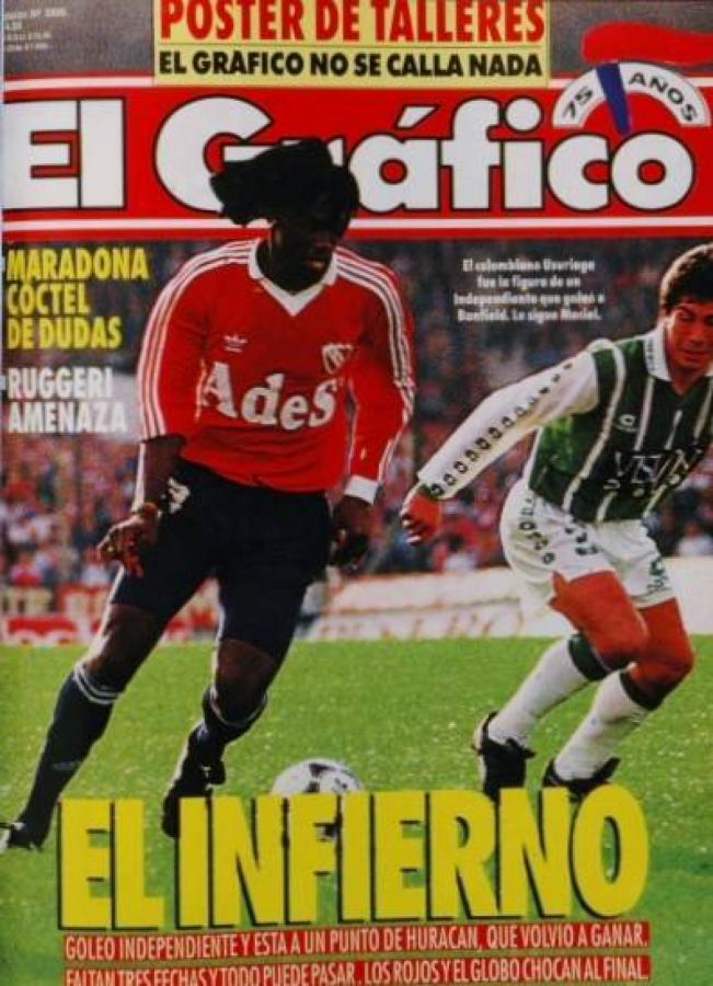 Imagen El colombiano fue tapa del El Gráfico en la edición del 9 de agosto de 1994.