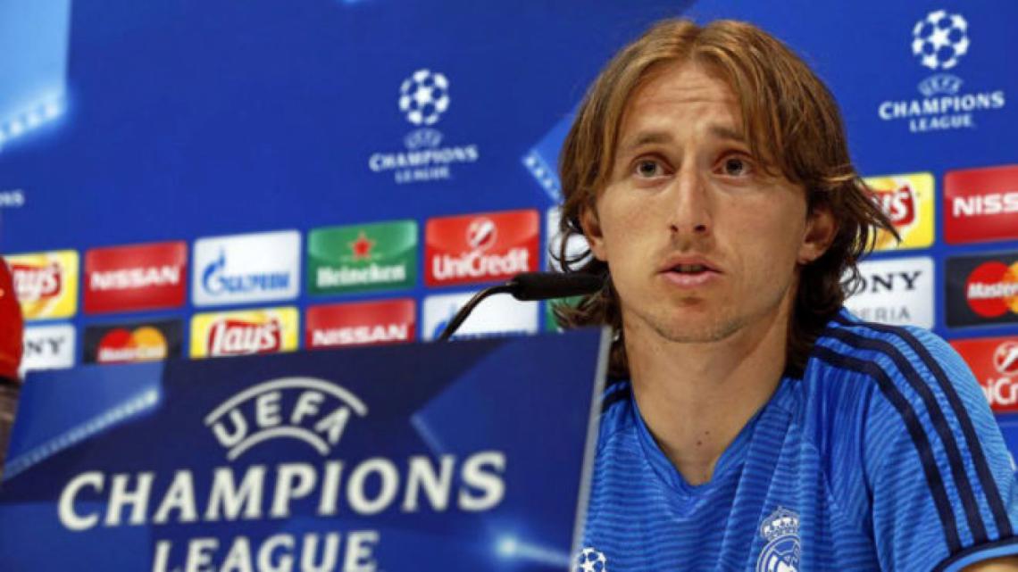 Imagen Modric, en conferencia