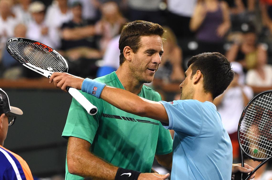 Imagen Delpo y Nole, saludándose tras el partido