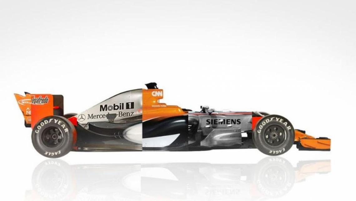 Imagen El fotomontaje subido por McLaren