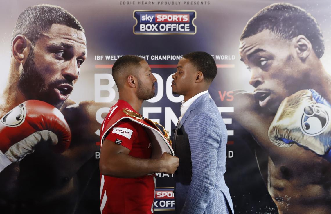 Imagen Brook y Spence, cara a cara en la presentación de la pelea.