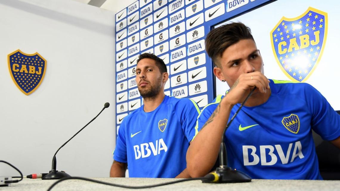 Imagen Silva e Insaurralde, en la conferencia que dieron tras su pelea.