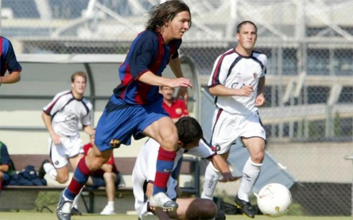 Imagen Messi, en las inferiores del Barcelona.