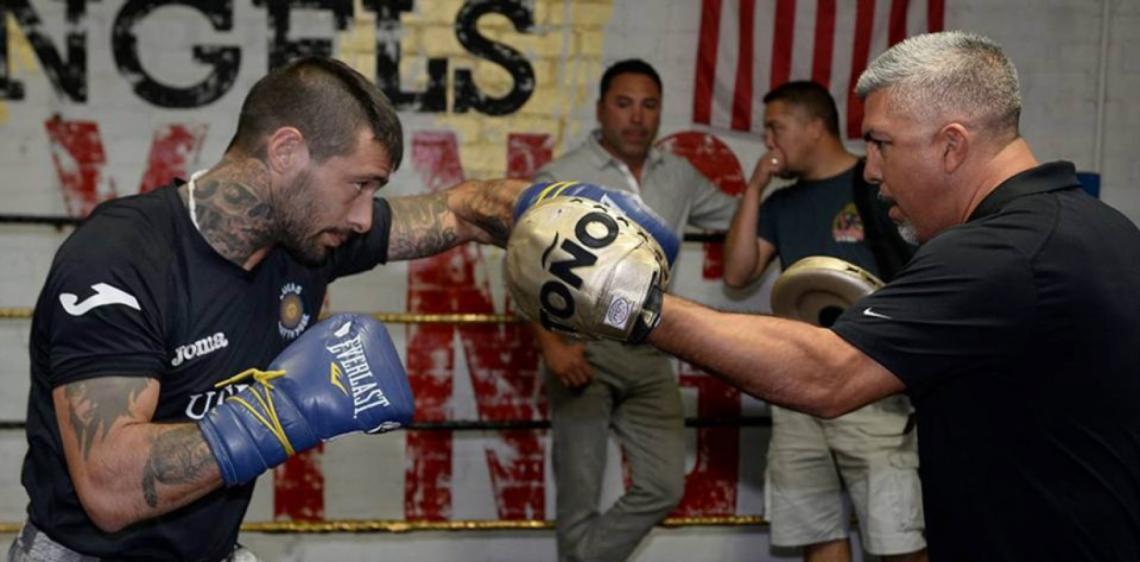 Imagen Matthysse, entrenando con Joel Díaz.
