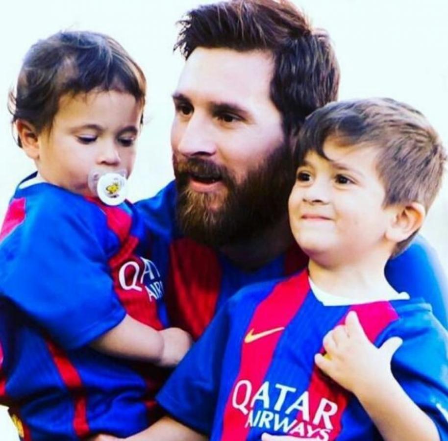 Antonella subió a Instagram una tierna foto de Messi con sus hijos | El