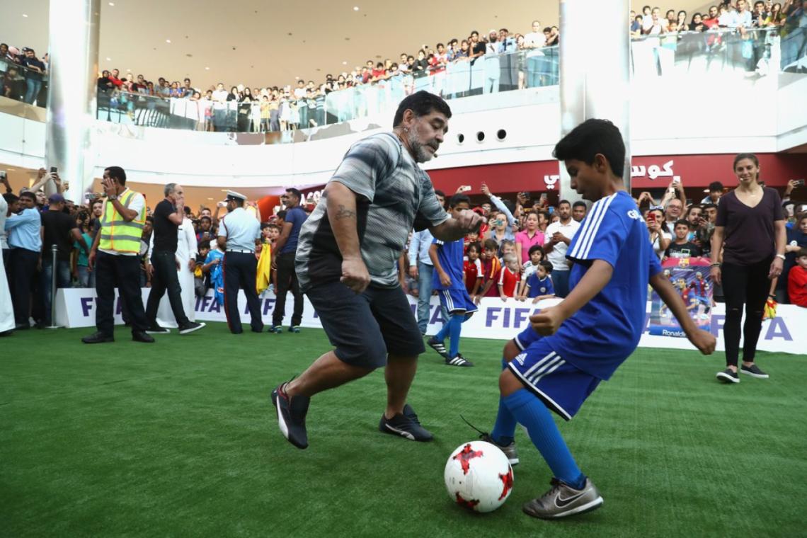 Imagen Maradona, ayer, en un evento en Bahrein.